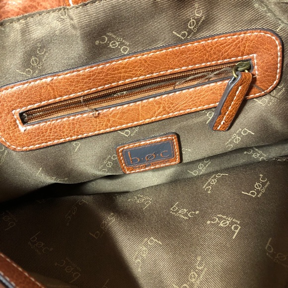 BOC Born Concept  Shoulder Bag Purse Brown Tan Faux Leather Brown And Beige - Picture 4 of 7